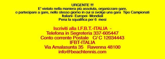  URGENTE !!! E' vietato nella maniera